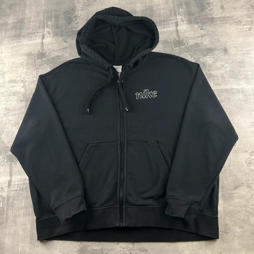 Felpa nera con cappuccio - , zip