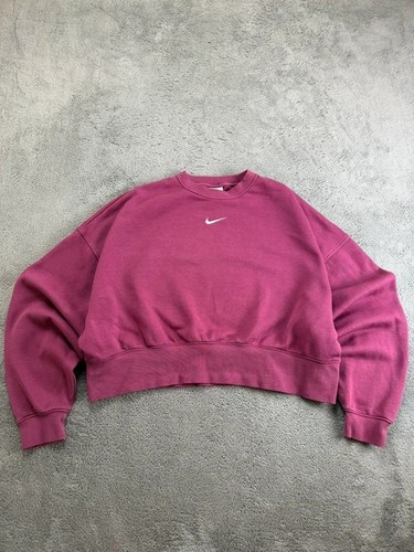 Nike felpa cropped rosa fucsia - felpa,