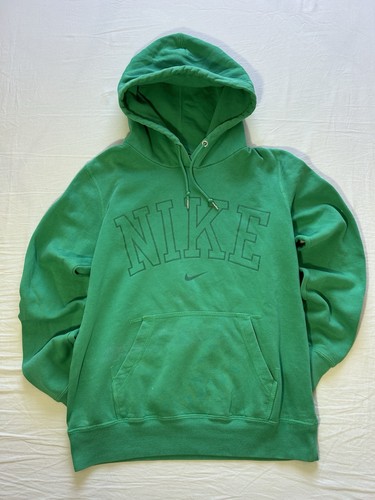 Felpa con cappuccio nike verde - felpa,